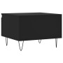 Mesa de centro madera de ingeniería negro 50x46x35 cm