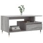 Mesa de centro madera contrachapada gris Sonoma 90x49x45 cm