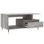Mesa de centro madera contrachapada gris Sonoma 90x49x45 cm