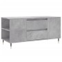 Mesa de centro madera ingeniería gris hormigón 102x44,5x50 cm