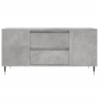 Mesa de centro madera ingeniería gris hormigón 102x44,5x50 cm
