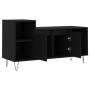 Mueble para TV madera contrachapada negro 100x35x55 cm