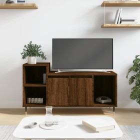 Mueble para TV madera contrachapada marrón roble 100x35x55 cm