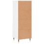 Aparador alto madera contrachapada blanco brillo 40x36x110 cm