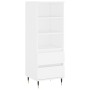Aparador alto madera contrachapada blanco 40x36x110 cm