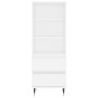 Aparador alto madera contrachapada blanco 40x36x110 cm