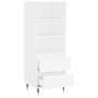 Aparador alto madera contrachapada blanco 40x36x110 cm