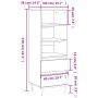 Aparador alto madera contrachapada blanco 40x36x110 cm