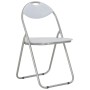 Sillas de comedor plegables 2 unidades cuero sintético blanco