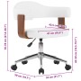 Silla comedor giratoria madera curvada cuero sintético blanco