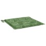 Cojines de silla 2 uds tela estampado de hojas 40x40x3 cm