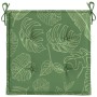 Cojines de silla 2 uds tela estampado de hojas 40x40x3 cm