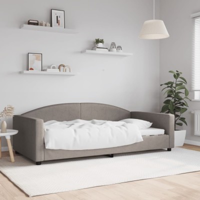 Sofá cama sin colchón tela gris taupe 100x200 cm