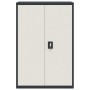 Armario archivador de acero gris antracita y blanco 90x40x140cm