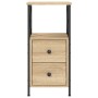 Mesita de noche madera de ingeniería roble Sonoma 34x35,5x70 cm