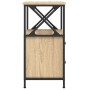 Mesita de noche madera de ingeniería roble Sonoma 34x35,5x70 cm