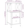 Mesita de noche madera de ingeniería roble Sonoma 34x35,5x70 cm