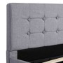 Cama canapé hidráulica almacenaje tela gris claro 160x200 cm