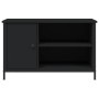 Mueble para TV madera contrachapada negro 80x40x50 cm
