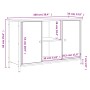 Mueble de TV madera de ingeniería marrón roble 100x35x65 cm
