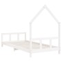 Estructura de cama para niños madera de pino blanco 90x190 cm