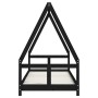 Estructura de cama para niños madera de pino negro 80x200 cm