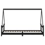 Estructura de cama para niños madera de pino negro 80x200 cm