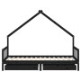 Estructura cama infantil y cajones madera pino negro 90x190 cm