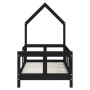 Estructura de cama para niños madera de pino negro 70x140 cm