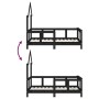 Estructura de cama para niños madera de pino negro 70x140 cm