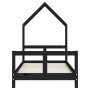 Estructura de cama para niños madera de pino negro 80x160 cm