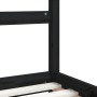 Estructura de cama para niños madera de pino negro 80x160 cm