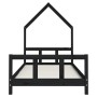 Estructura de cama para niños madera de pino negro 90x200 cm