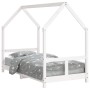 Estructura de cama para niños madera de pino blanco 80x160 cm