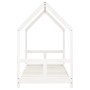 Estructura de cama para niños madera de pino blanco 80x160 cm