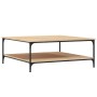 Mesa de centro madera de ingeniería roble Sonoma 100x100x40 cm