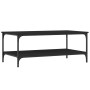 Mesa de centro madera de ingeniería negro 100x55x40 cm