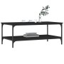 Mesa de centro madera de ingeniería negro 100x55x40 cm