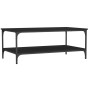Mesa de centro madera de ingeniería negro 100x55x40 cm