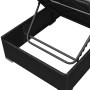 Set de muebles de jardín 3 piezas y cojines ratán sintético negro