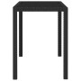 Set comedor de jardín 5 piezas y cojines ratán sintético negro