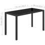 Set comedor de jardín 5 piezas y cojines ratán sintético negro