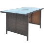 Set comedor de jardín 6 piezas y cojines ratán sintético marrón