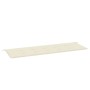 Cojín de banco de jardín tela Oxford blanco crema 150x50x3 cm