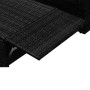 Set muebles de jardín 2 piezas y cojines ratán sintético negro
