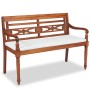 Set de muebles de jardín 4 pzas y cojines madera maciza de teca