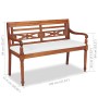 Set de muebles de jardín 4 pzas y cojines madera maciza de teca