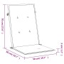 Cojín silla de jardín respaldo alto 4 uds tela verde 120x50x3cm