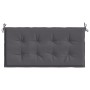 Cojín de banco de jardín tela Oxford gris antracita 120x50x3 cm