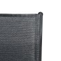 Juego de comedor de jardín 5 piezas de acero negro
